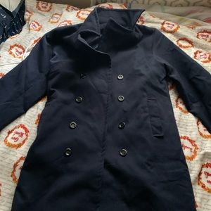 Navy blue peacoat